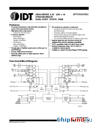 Datasheet IDT70V9279L12 manufacturer IDT
