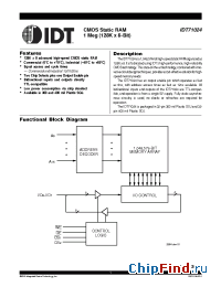 Datasheet IDT71024S-17B manufacturer IDT