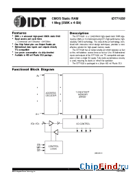 Datasheet IDT71028S-12 manufacturer IDT