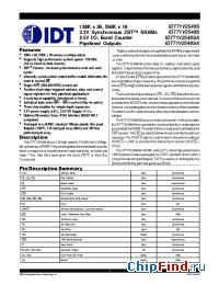 Datasheet IDT71V2546 manufacturer IDT