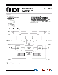 Datasheet IDT71V30L-25 manufacturer IDT