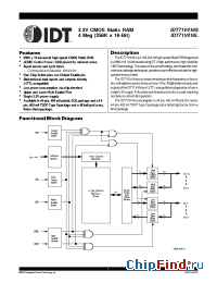 Datasheet IDT71V416L10BE manufacturer IDT