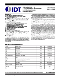 Datasheet IDT71V65602S133BQ manufacturer IDT