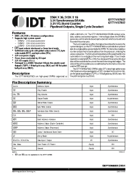 Datasheet IDT71V67803S133BQGI manufacturer IDT