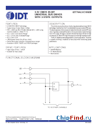 Datasheet IDT74ALVC16836 manufacturer IDT