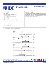 Datasheet IDT74FCT240CT manufacturer IDT