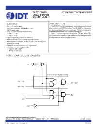 Datasheet IDT74FCT257ATDSO manufacturer IDT