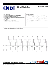 Datasheet IDT74FCT373DTD manufacturer IDT