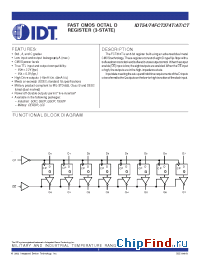 Datasheet IDT74FCT374ATPG manufacturer IDT