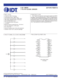 Datasheet IDT74FCT3807 manufacturer IDT