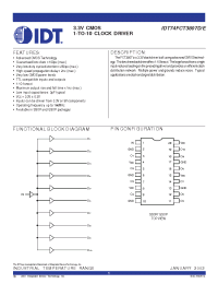 Datasheet IDT74FCT3807EPYGI manufacturer IDT
