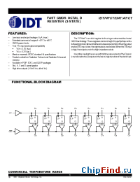 Datasheet IDT74FCT534TP manufacturer IDT