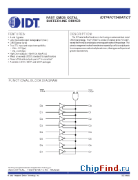 Datasheet IDT74FCT540ATEB manufacturer IDT