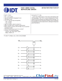 Datasheet IDT74FCT541ATPB manufacturer IDT