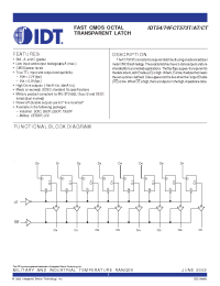 Datasheet IDT74FCT573ATQB manufacturer IDT