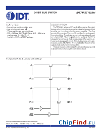 Datasheet IDT74FST163211PV manufacturer IDT
