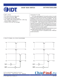 Datasheet IDT74FST32XL2384PA manufacturer IDT