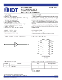 Datasheet IDT74LVC07A manufacturer IDT