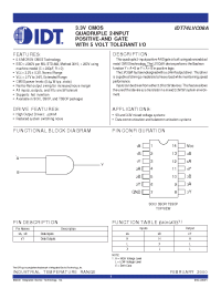 Datasheet IDT74LVC08A manufacturer IDT