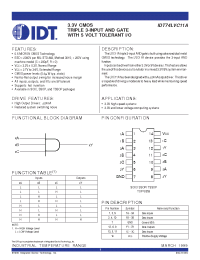Datasheet IDT74LVC11ADC manufacturer IDT