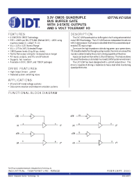 Datasheet IDT74LVC125ADC manufacturer IDT