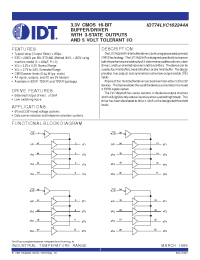 Datasheet IDT74LVC162244APA manufacturer IDT