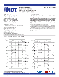 Datasheet IDT74LVC16245CPV manufacturer IDT