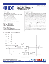 Datasheet IDT74LVC16501APV manufacturer IDT