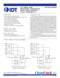 Datasheet IDT74LVC16543A manufacturer IDT