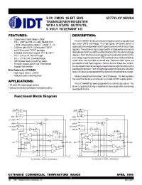 Datasheet IDT74LVC16646A manufacturer IDT