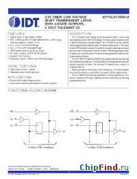 Datasheet IDT74LVC16841A manufacturer IDT