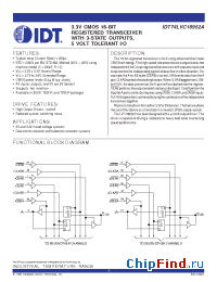 Datasheet IDT74LVC16952APV manufacturer IDT