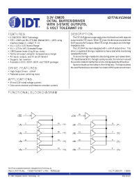 Datasheet IDT74LVC244A manufacturer IDT