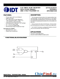 Datasheet IDT74LVC2X377 manufacturer IDT