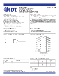 Datasheet IDT74LVC32A manufacturer IDT