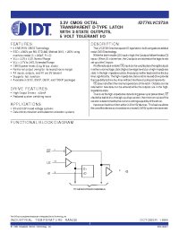 Datasheet IDT74LVC373A manufacturer IDT