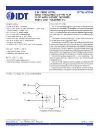 Datasheet IDT74LVC374A manufacturer IDT