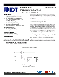Datasheet IDT74LVC4X374 manufacturer IDT