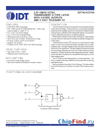 Datasheet IDT74LVC573A manufacturer IDT