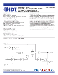 Datasheet IDT74LVC74A manufacturer IDT