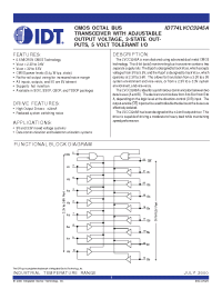 Datasheet IDT74LVCC3245A manufacturer IDT