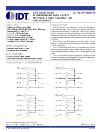 Datasheet IDT74LVCH162244APA manufacturer IDT