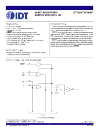 Datasheet IDT74LVCH162374APA manufacturer IDT