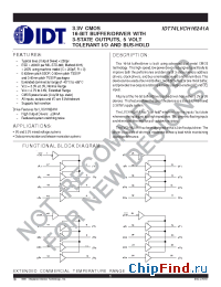 Datasheet IDT74LVCH16241A manufacturer IDT