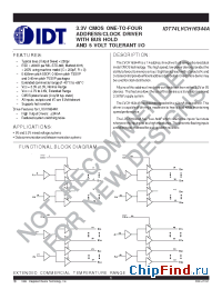 Datasheet IDT74LVCH16344A manufacturer IDT