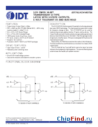 Datasheet IDT74LVCH16373A manufacturer IDT