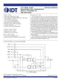Datasheet IDT74LVCH16501A manufacturer IDT