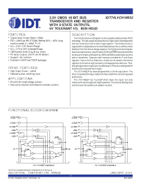 Datasheet IDT74LVCH16652 manufacturer IDT