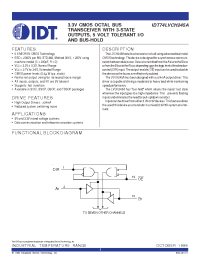 Datasheet IDT74LVCH245A manufacturer IDT