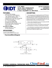 Datasheet IDT74LVCHR245A manufacturer IDT